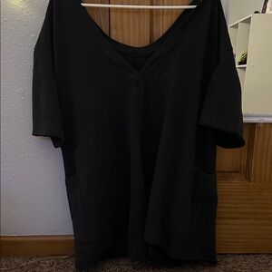 Black V-Neck Women's Top/bodysuit